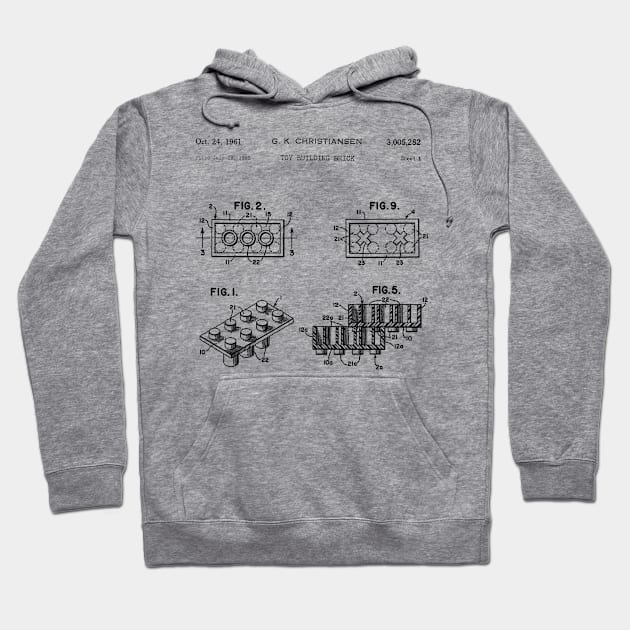 Lego Brick Patent Hoodie by Angel arts